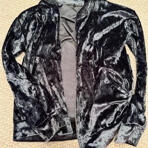 Women's Blue metallic Velvet Jacket
